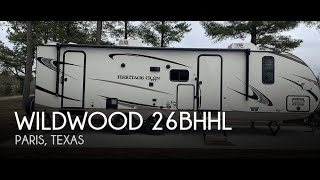 Used 2021 Wildwood Heritage Glen 26BHHL for sale in Paris, Texas