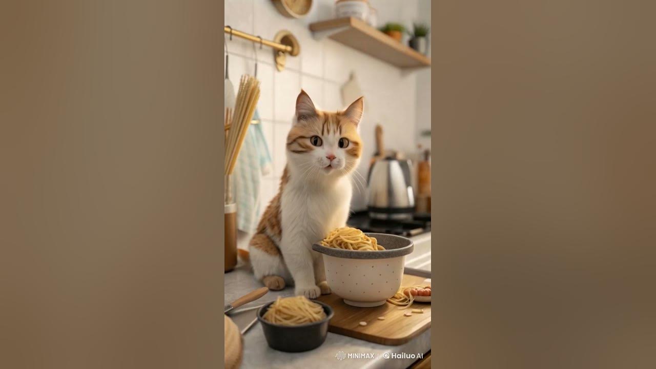 Cat and noodle ai hailouai recraftai minimax aimotionjourney youtube