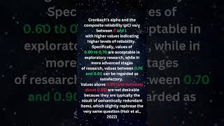 Cronbach alpha reliability #statistics