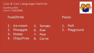 Spelling Bee Practice - Level 3
