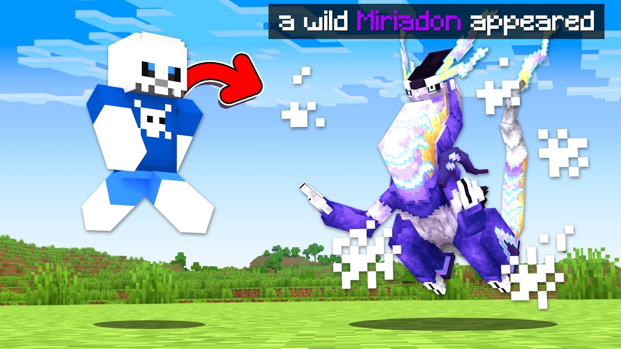 Minecraft But Jumping Spawns OP Pokemon - YouTube