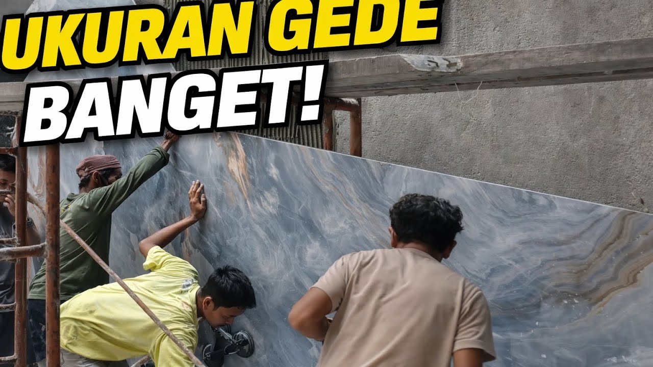 Cara Pasang Sintered Stone Dinding Ukuran Besar