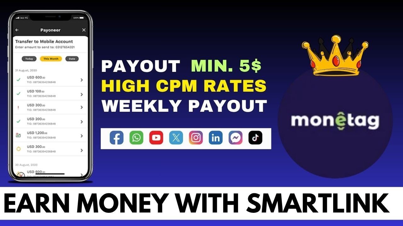 Monetag Smartlink Earning Guide / Earn 1000$ from monetag Smartlink 🎉