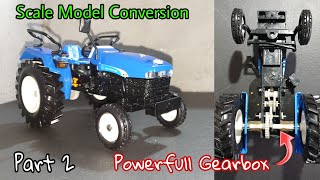 How to make a powerful gearbox for Scale Model Tractor's, gearbox for die-cast toys...