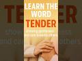 Learn &quot;Tender&quot; in 20 Seconds! | Boost Your English Vocabulary #shorts