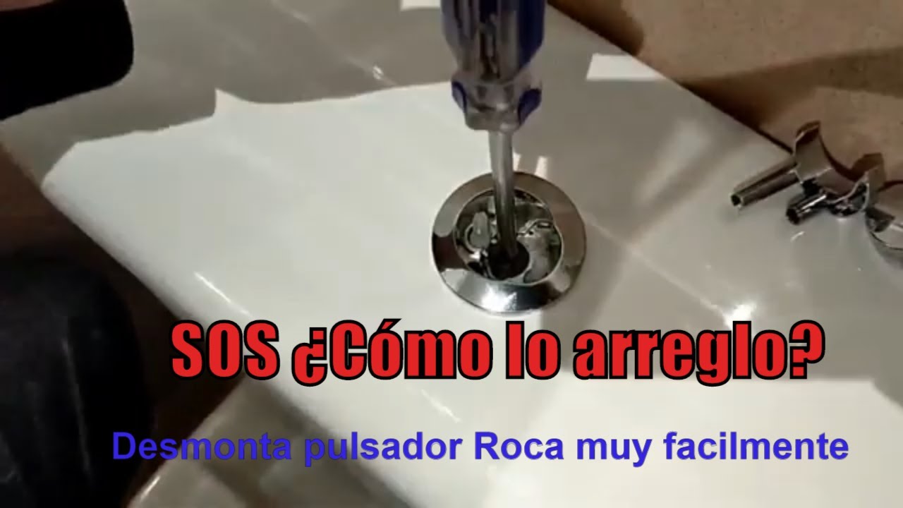 Cambiar mecanismo descarga doble pulsador Roca. Desmontar el deposito  cisterna completo en detalle. 