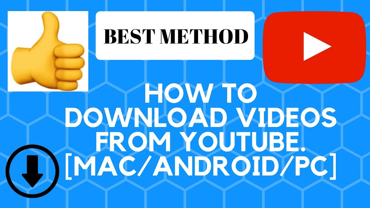 how to download videos from youtube [MAC\PC\ANDROID] [EASY METHOD