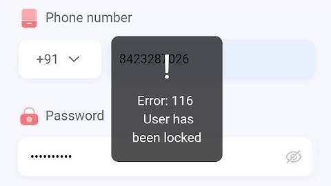 Error 116 User has been locked 🔐 unblock account KAISE KARE 💯 warking #101game