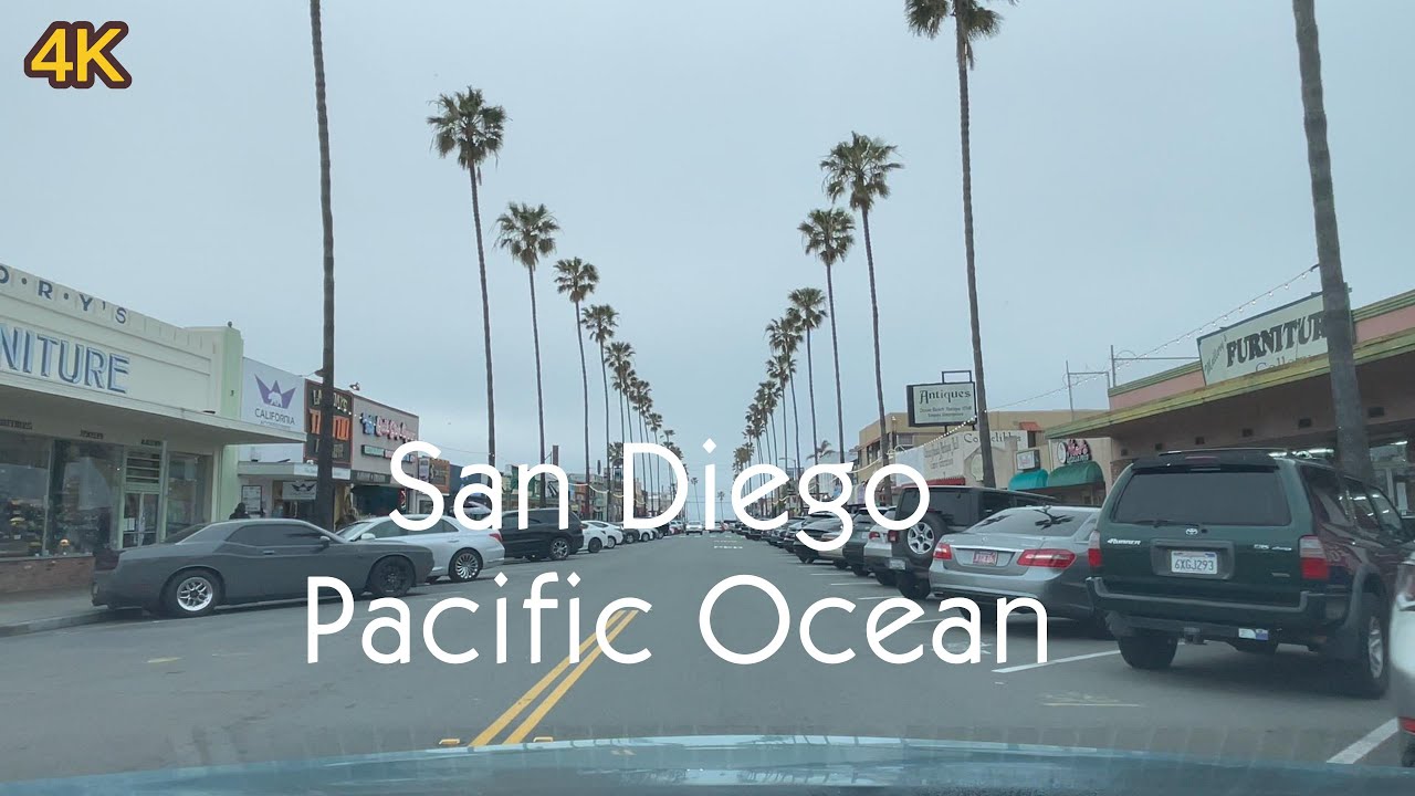 Thumbnail for 4K Driving Tour — Ocean Beach → Pacific Beach → La Jolla — Pacific Beach, San Diego