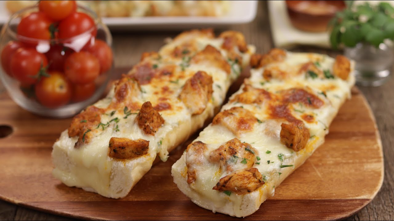 خبز  بالثوم بصوص الالفريدو الشهي سهل و سريع 🥰😋