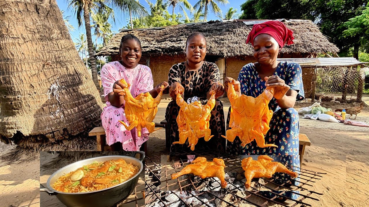 Juiciest Chicken BBQ Ever 🍗🔥 African Village Feast with Authentic ...