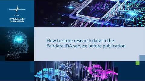 How to store research data in the Fairdata IDA service before publication