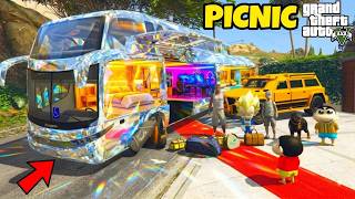 Franklin and Shinchan Plane A Road Trip With Luxury BUS From Los Santos To North Yankton IN GTA 5 screenshot 5