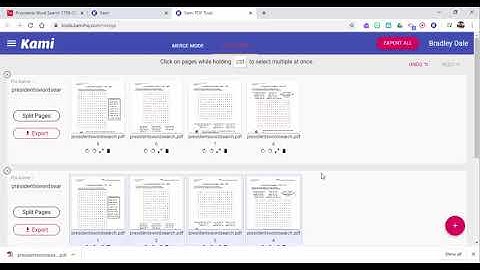 How to split and merge a PDF document using Kami