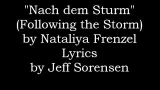 Lyrics to Nach dem Sturm   Following the Storm by Nataliya Frenzel @JeffKSorensen
