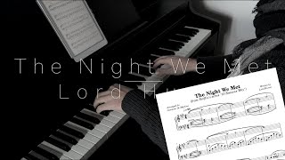 The Night We Met (@LordHuron) [Piano Cover + Sheet Music] - Carmine De Martino