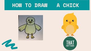 How To Draw A Cute Chick For Children - Easy