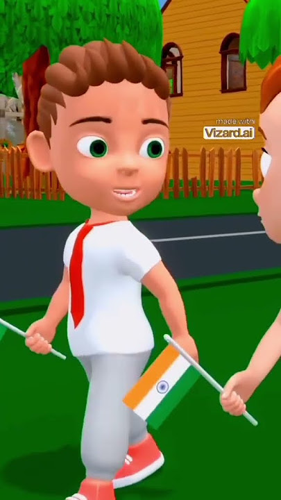 15 अगस्त पर बच्चों का मासूम झंडा फहराने का किस्सा!.mp4 Anshika cartoon