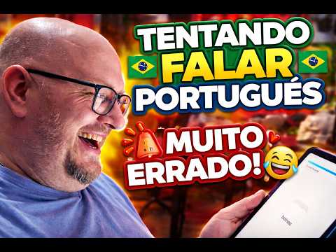 Gringo tentando falar português pela 1ª vez… deu MUITO errado 😂🇧🇷