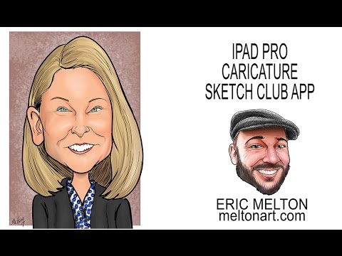 How To Draw Ipad Pro Caricature Demo Sketch Club App Youtube