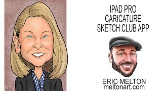 How To Draw IPAD PRO CARICATURE DEMO. SKETCH CLUB APP screenshot 1