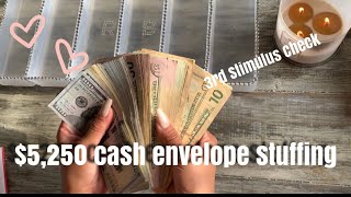 STIMULUS CASH ENVELOPE STUFFING $5,250 | STIMULUS CHECK #3 | SINKING FUNDS | Reality Budgets