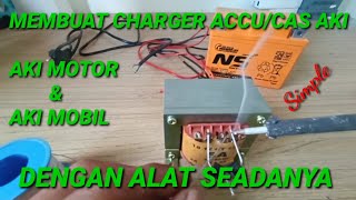 Cara Membuat cas aki 12 volt Dari adaptor Cas Laptop