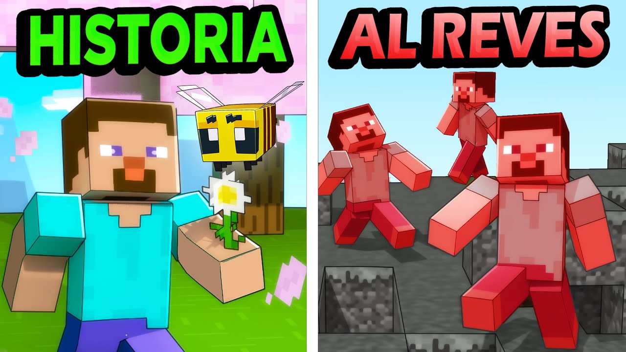 ¿Qué Pasaría si Minecraft SE CONTARA AL REVES?