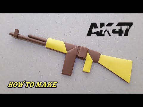 KAĞITTAN AK 47 YAPIMI - ( Tutkal Yok / Bant Yok ) - | Origami