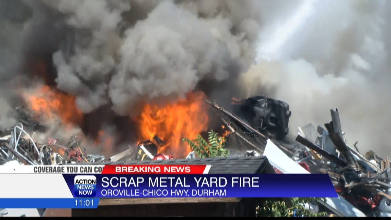 Chico Scrap Metal Fire Sept 2024 - YouTube