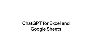 Famous Introducing ChatGPT for Excel and Google Sheets Profile