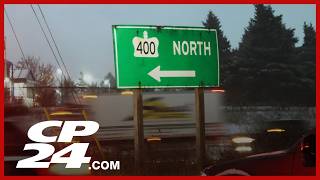 All northbound lanes on the 400 closed at Finch