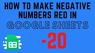 How to Make Negative Numbers Red in Google Sheets