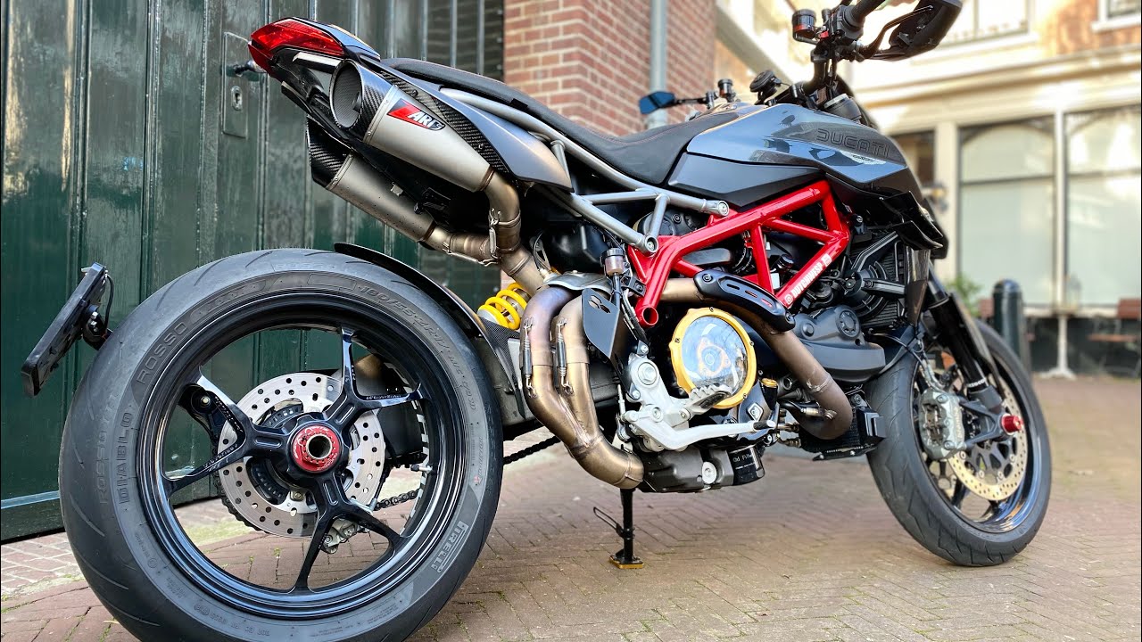 Ducati Hypermotard 950 with Zard exhaust + arrow decat sound YouTube