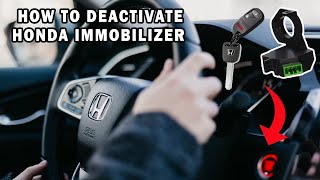 How To Deactivate The Honda Immobilizer