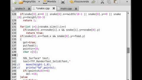 SDL tutorial 10 - snake game GUI (part 3) - example program 5