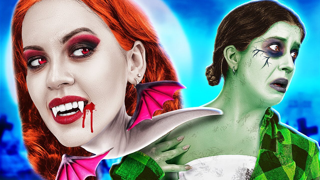 Вампир против зомби! 🧛‍♀️🧟‍♀️ Безумно смешная борьба и розыгрыши двух ...