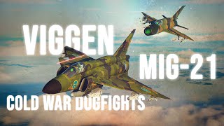 Cold War Dogfights | Mig-21 Fishbed Vs Viggen Dogfight | Digital Combat Simulator | DCS |