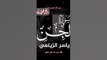 ااا سوره الجن بصوت القارئ الشيخ ياسر الزيلعي ااا