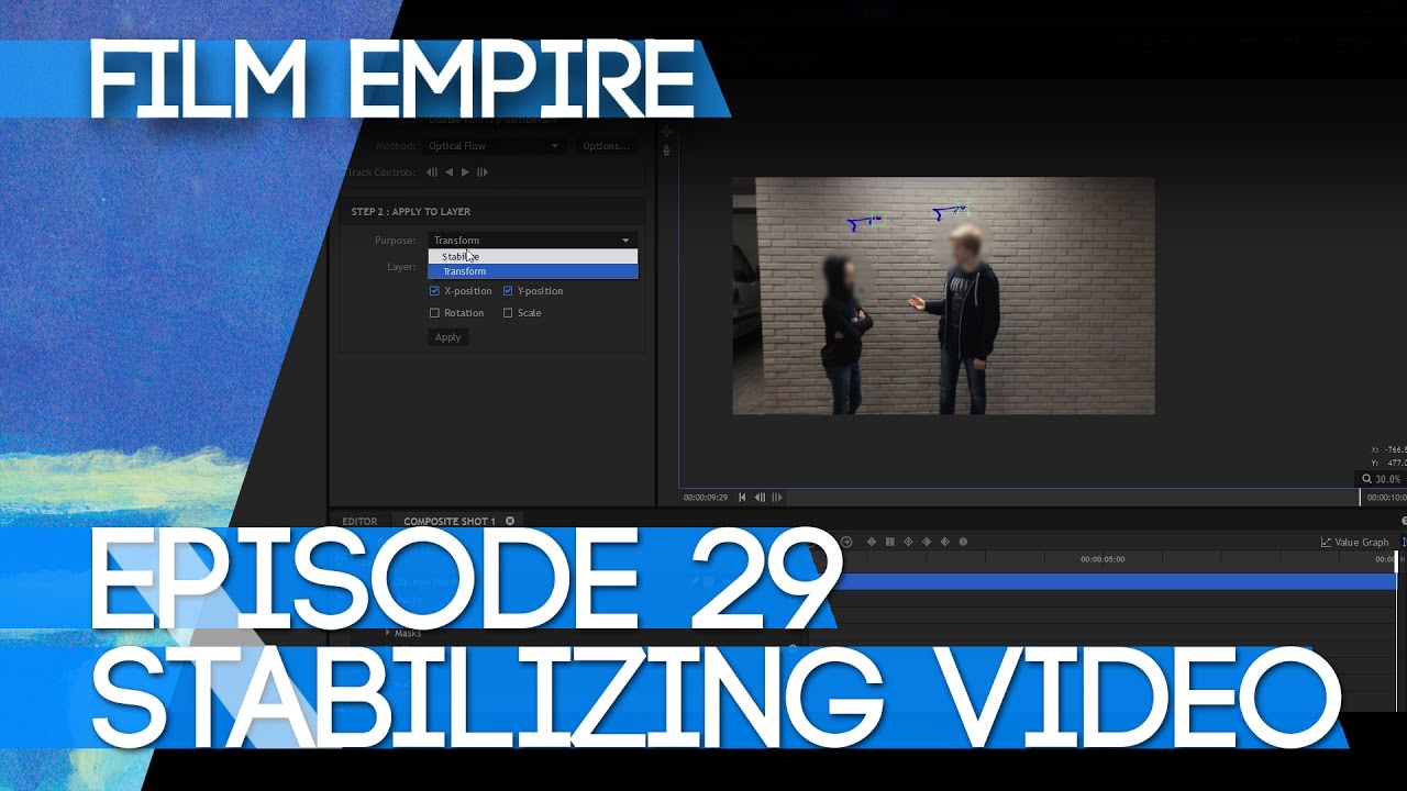 Stabilize in Hitfilm Episode 29 of Film Empire YouTube
