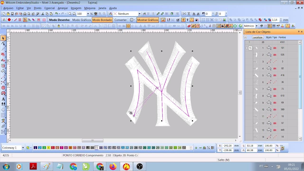 bordado 3d relevo no wilcom