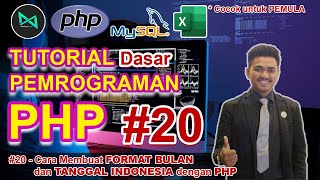 Cara membuat FORMAT BULAN dan TANGGAL INDONESIA dengan PHP | #20 - Belajar PHP Dasar