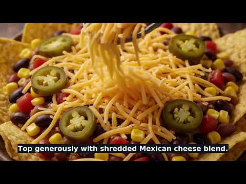 Quick Sheet Pan Black Bean & Corn Nacho Bites recipe video thumbnail