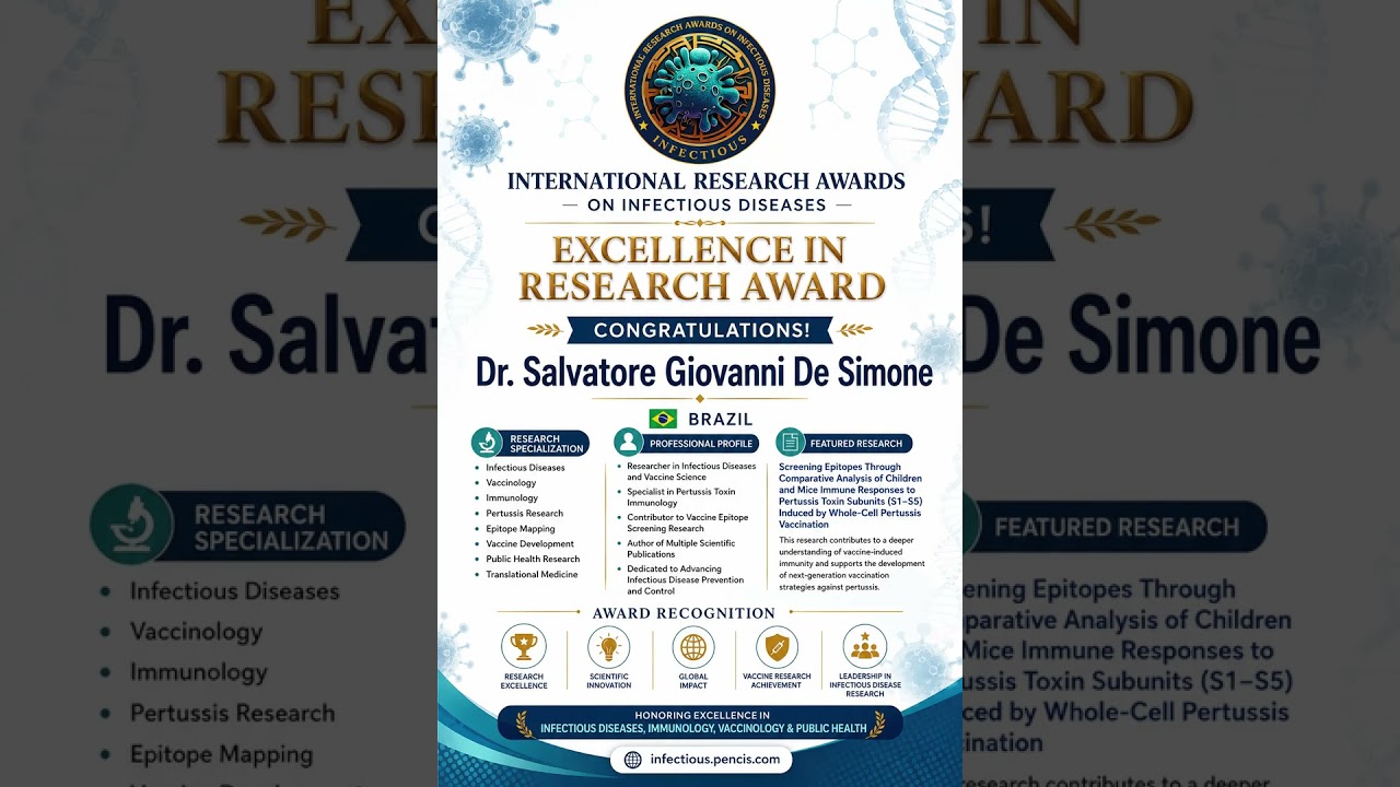 Dr. Salvatore Giovanni De Simone Receives Excellence in Research Award | Infectious Diseases