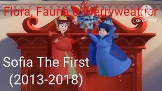 Flora, Fauna & Merryweather (Sleeping Beauty) Evolution 1959-2022