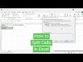 How to Split Cells in Excel #splitcell #exceltips #exceltutorial