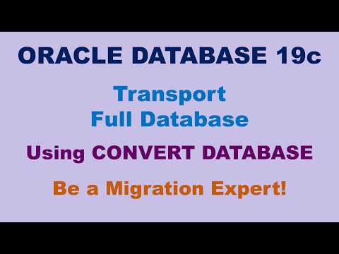 Oracle Transport Part 1: Convert Full Database