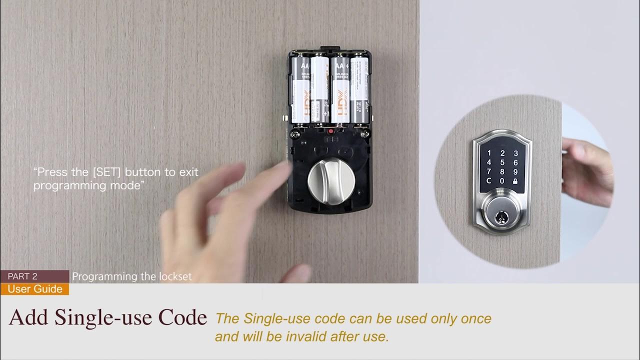 New Electronic Touchpad Deadbolt User Guide YouTube