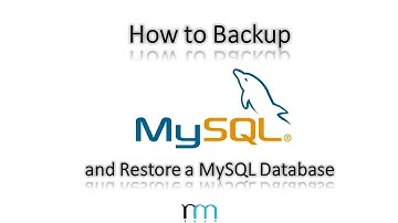 How to Backup and Restore a MySQL Database