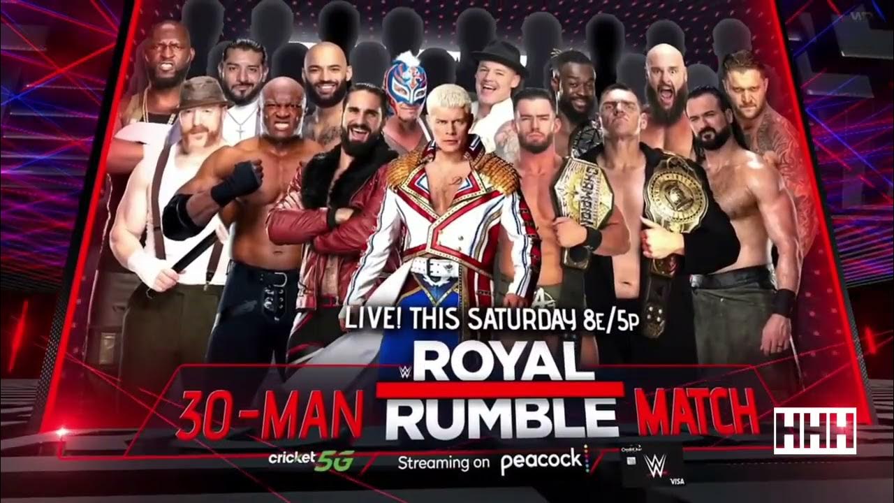 WWE Royal Rumble 2023 Match Card 30Man Royal Rumble YouTube